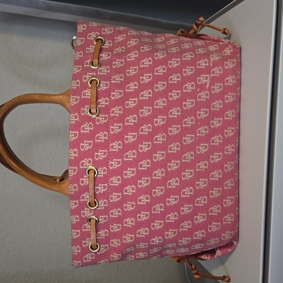 DOONEY & BOURKE Vintage Made in the USA Canvas Light purple/pink Handbag - Picture 5 of 15
